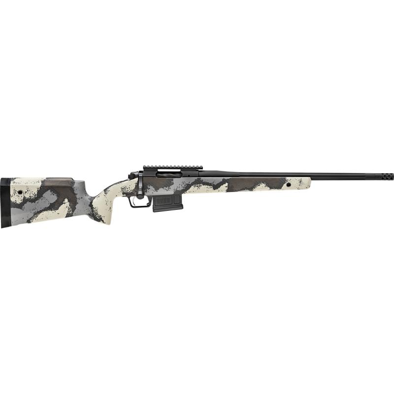 Model 2020 Waypoint, Bolt Action, 308 Winchester, 20" Fluted Stainless Barrel, SA Radial Brake, Tan Color, Desert Verde Cerakote, Ridgeline Camo Carbon Fiber Stock with M-LOK, TriggerTech Adjustable Trigger, 5Rd, 1 AICS Short Action Magazine BAW920308D