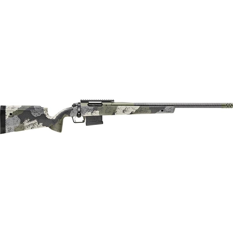 Model 2020 Waypoint, Bolt Action, 6.5MM Creedmoor, 22" Carbon Fiber Barrel, SA Radial Brake, Green Color, Mil-Spec Green Cerakote, Evergreen Camo Carbon Fiber Stock with M-LOK, TriggerTech Adjustable Trigger, 5Rd, 1 AICS Short Action Magazine BAW92265CMC