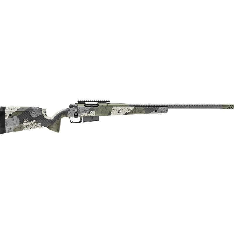 Model 2020 Waypoint, Bolt Action Rifle, 300PRC, 24" Carbon Fiber Barrel, 1:8.5 Twist, SA Radial Brake, Cerakote Finish, Mil-Spec Green, Evergreen Camo Carbon Fiber Stock with M-LOK, TriggerTech Adjustable Trigger, 3 Rounds, 1 AICS Long Action Magazine BA