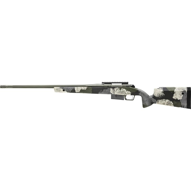 Model 2020 Waypoint, Bolt Action Rifle, 300PRC, 24" Fluted Steel Barrel, 1:8.5 Twist, SA Radial Brake, Cerakote Finish, Mil-Spec Green, Evergreen Camo Carbon Fiber Stock with M-LOK, TriggerTech Adjustable Trigger, 3 Rounds, 1 AICS Long Action Magazine BA