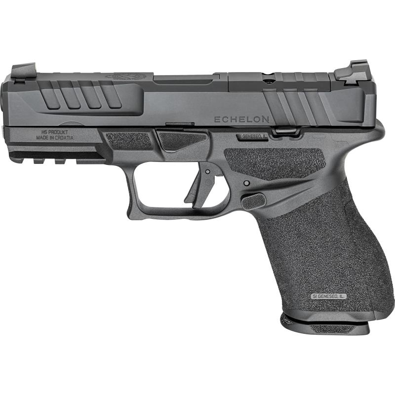 Echelon 4.0C, Semi-automatic, Striker Fired, Polymer Framed Pistol, Full Size, 9MM, 4" Barrel, Melonite Finish, Black, Optics Ready Slide, Front Tritium Night Sight, Tactical Rack U-Dot Rear, 2 Magazines, (1)-18 Round and (1)-15 Round EC9409B-U
