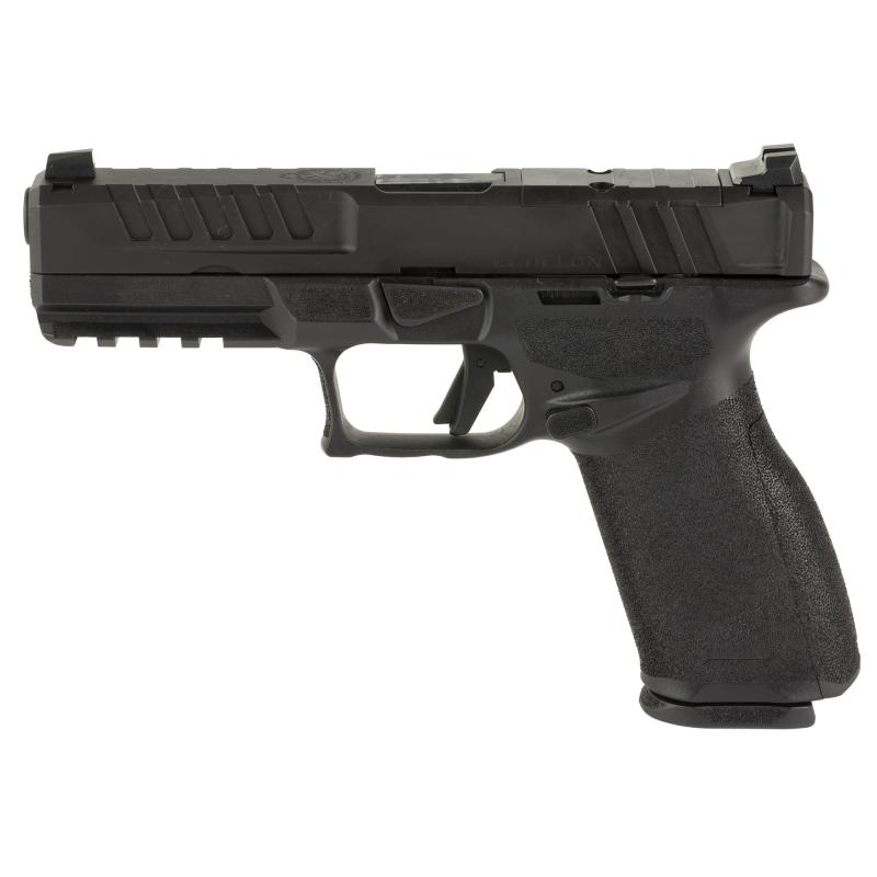 Echelon, Semi-automatic, Striker Fired, Polymer Framed Pistol, Full Size, 9MM, 4.5" Barrel, Melonite Finish, Black, Optics Ready Slide, Front Tritium Night Sight, Tactical Rack U-Dot Rear, 15 Rounds, 5 Magazines, Includes Range Bag EC9459B-U-15-GU24