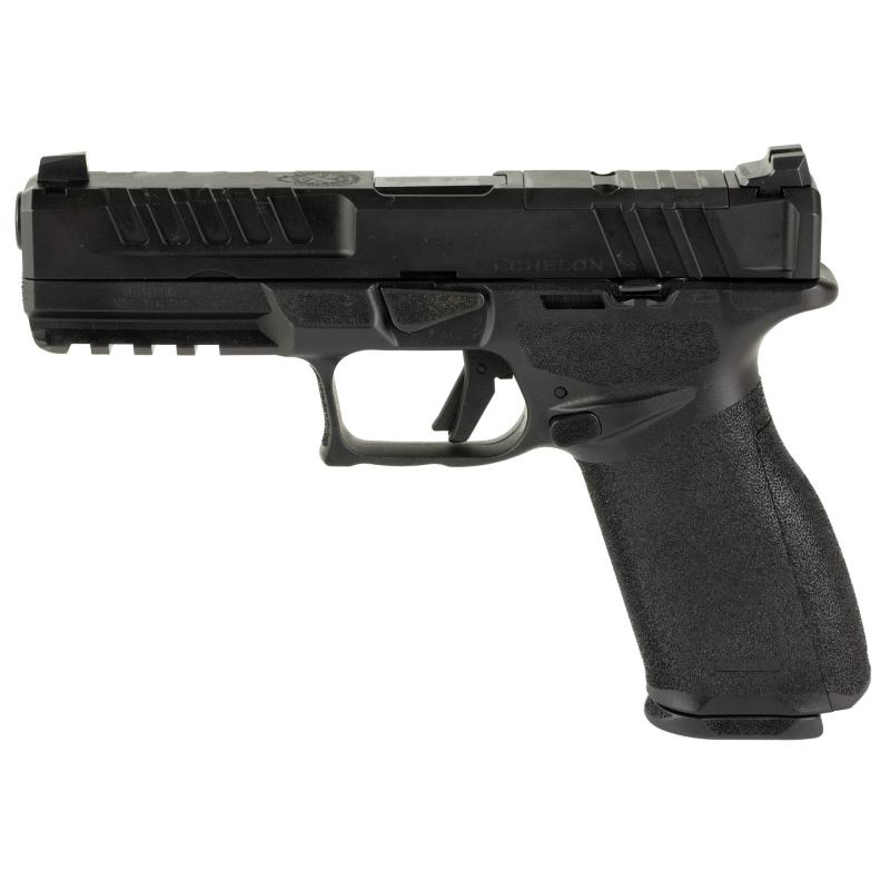Echelon, Semi-automatic, Striker Fired, Polymer Framed Pistol, Full Size, 9MM, 4.5" Barrel, Melonite Finish, Black, Optics Ready Slide, Front Tritium Night Sight, Tactical Rack U-Dot Rear, 10 Rounds, 5 Magazines, Includes Range Bag EC9459BLC-U-GU24