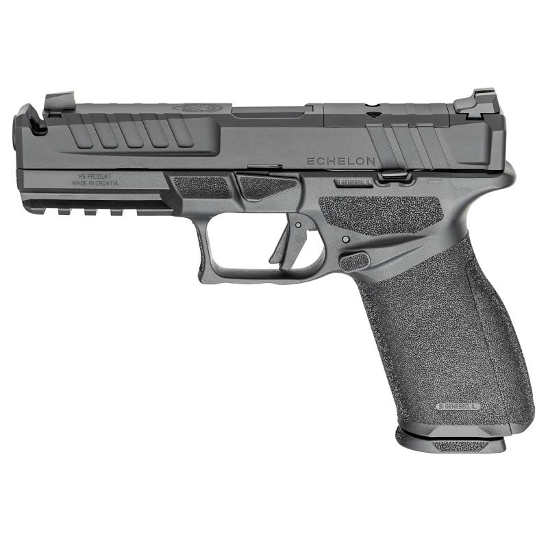 Echelon, Semi-automatic, Striker Fired, Polymer Framed Pistol, Full Size, 9MM, 4.5" Barrel with Integral Compensator, Melonite Finish, Black, Crimson Trace CT-1500, Optics Ready Slide, Tritium/Lumines cent Front, Tactical Rack U-Dot Rear Sight, 10 Rounds