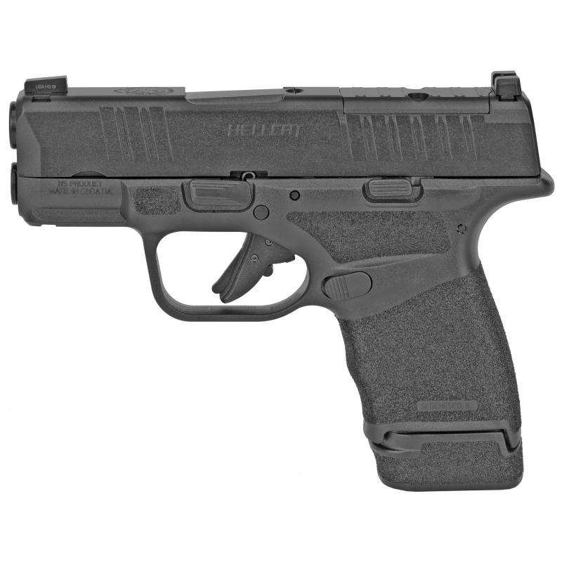 Hellcat, OSP, Striker Fired, Semi-automatic, Polymer Frame Pistol, Sub-Compact, 9MM, 3" Hammer Forged Barrel, Melonite Finish, Black, Crimson Trace CT-1500 Red Dot Sight, Textured Grip, Tritium Front Sight, Tactical Rack Rear Sight, Optics Ready, 5 Magaz