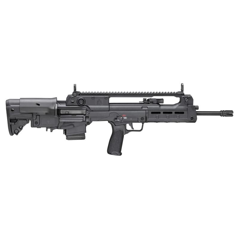 Hellion, Semi-automatic, Bullpup, 223 Remington/556NATO, 18" Hammer Forged Barrel, 1:7 Twist, 4 Prong Flash Hider, Matte Finish, Black, Single Point Sling, Crimson Trace CTS-103 Red/Green Dot, BCM MOD 3 Grip, 5-Position Adjustable Stock with Cheek Riser,