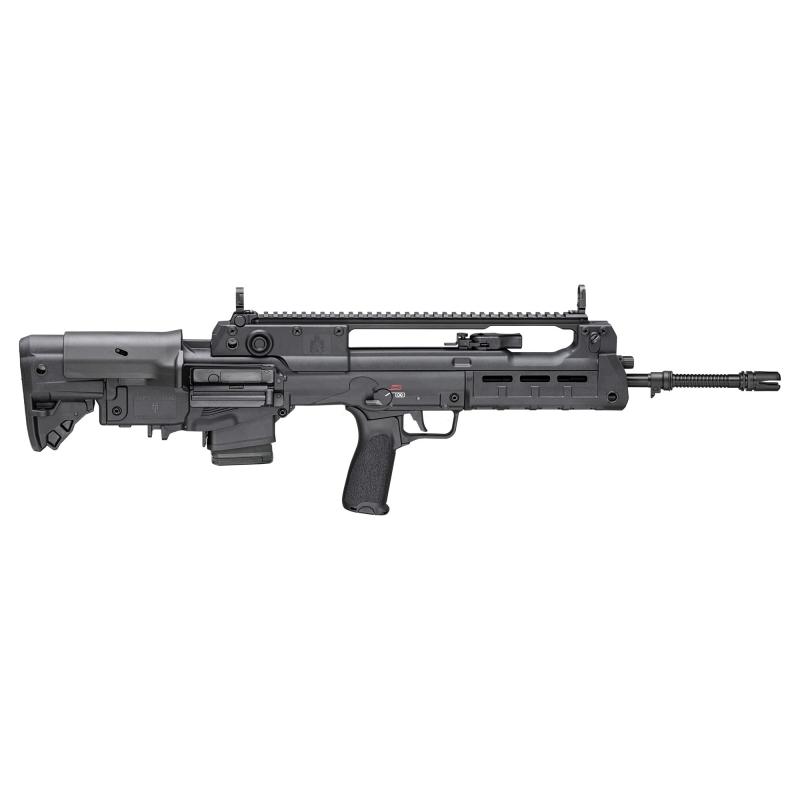 Hellion, Semi-automatic, Bullpup, 223 Remington/556NATO, 20" Hammer Forged Barrel, 1:7 Twist, 4 Prong Flash Hider, Matte Finish, Black, Single Point Sling, Crimson Trace CTS-103 Red/Green Dot, BCM MOD 3 Grip, 5-Position Adjustable Stock with Cheek Riser,