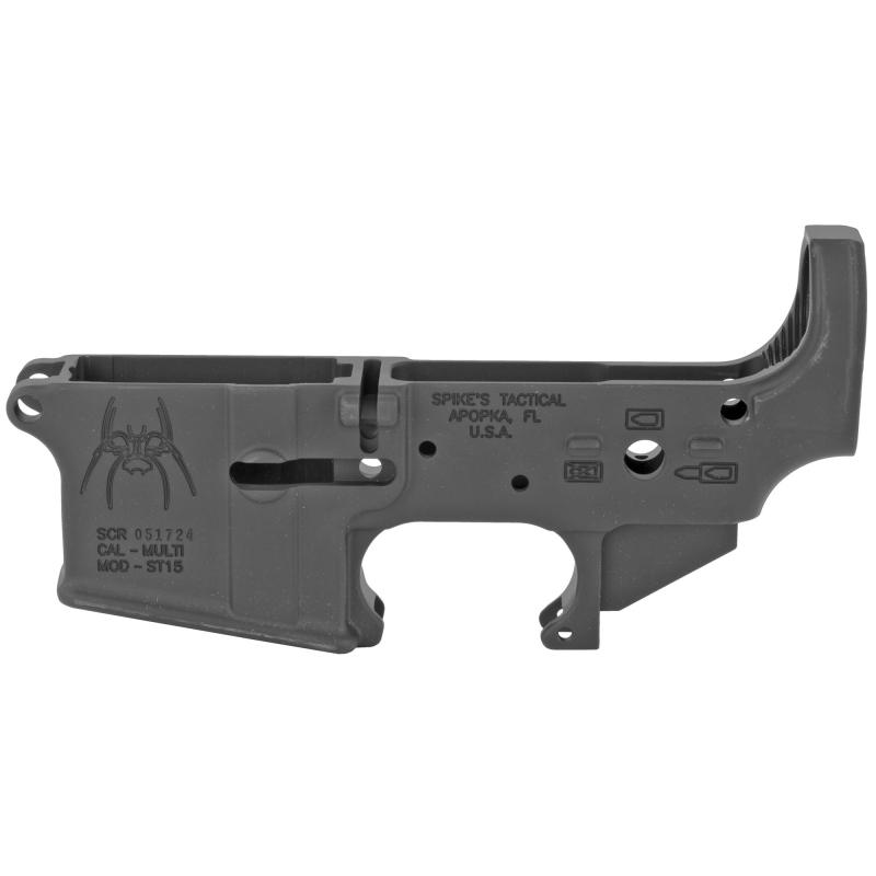 AR-15 Stripped Lower |Spider Logo, Bullet Fire/Safe Markings STLS019