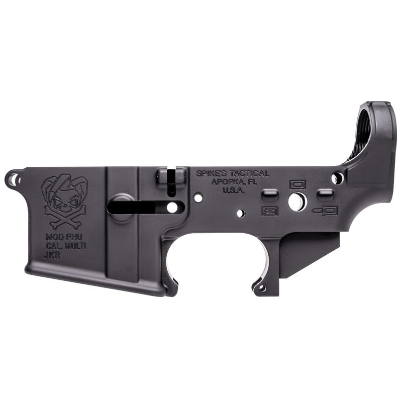 STLS024 Pipe Hitters Union Joker, Stripped Lower, Semi-automatic, 223 Rem/556NATO, Black Finish, PHU Joker Logo STLS024