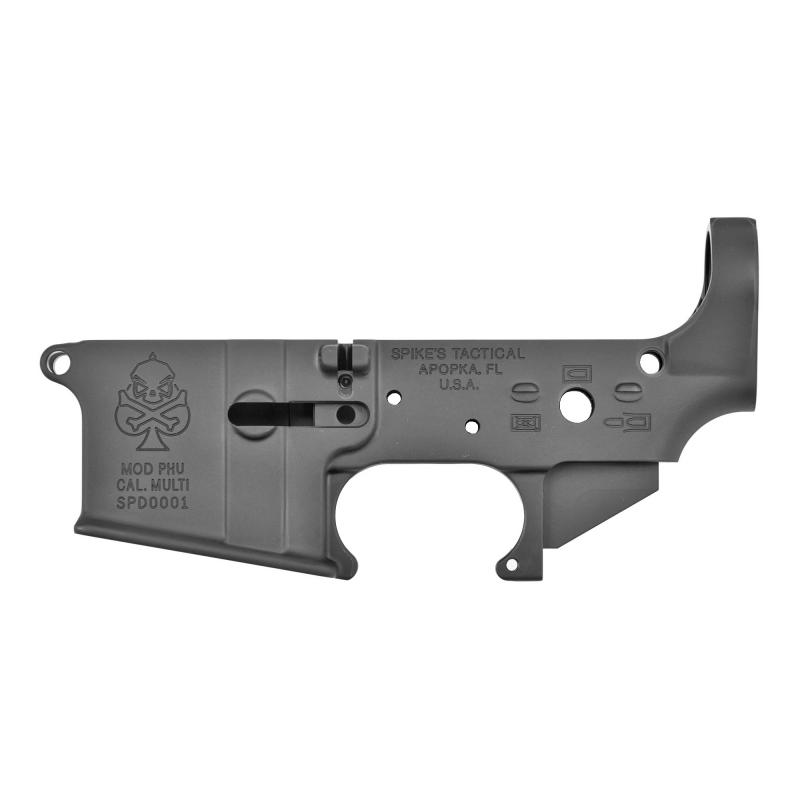 STLS029 Pipe Hitters Union Spade, Stripped Lower, Semi-automatic, 223 Rem/556NATO, Black Finish, PHU Spade Logo STLS029