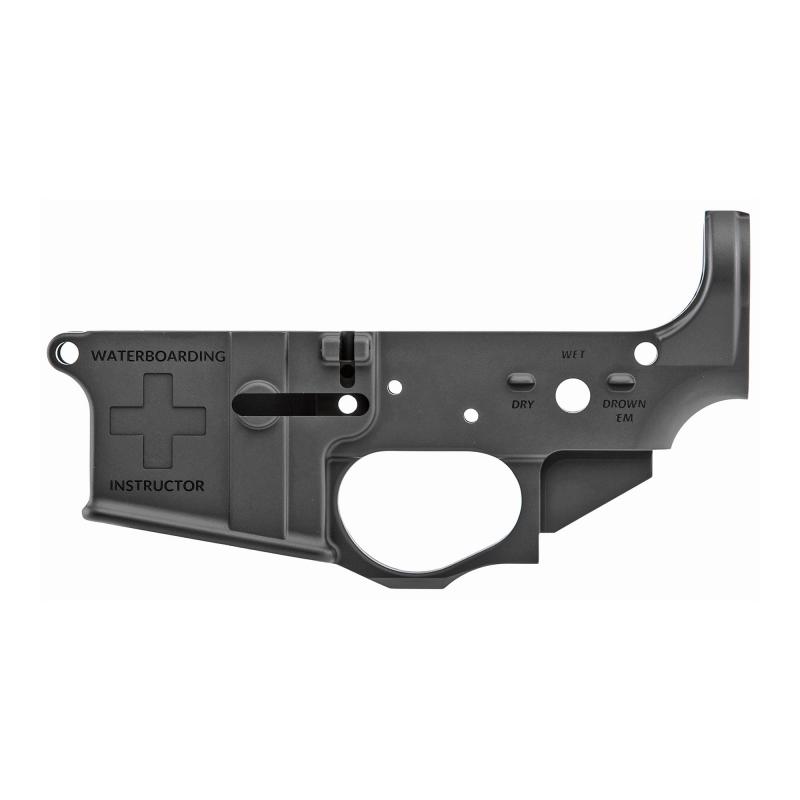 STLS033 Waterboarding, Stripped Lower, Semi-automatic, 223 Rem/556NATO, Black Finish, Non-Color STLS033
