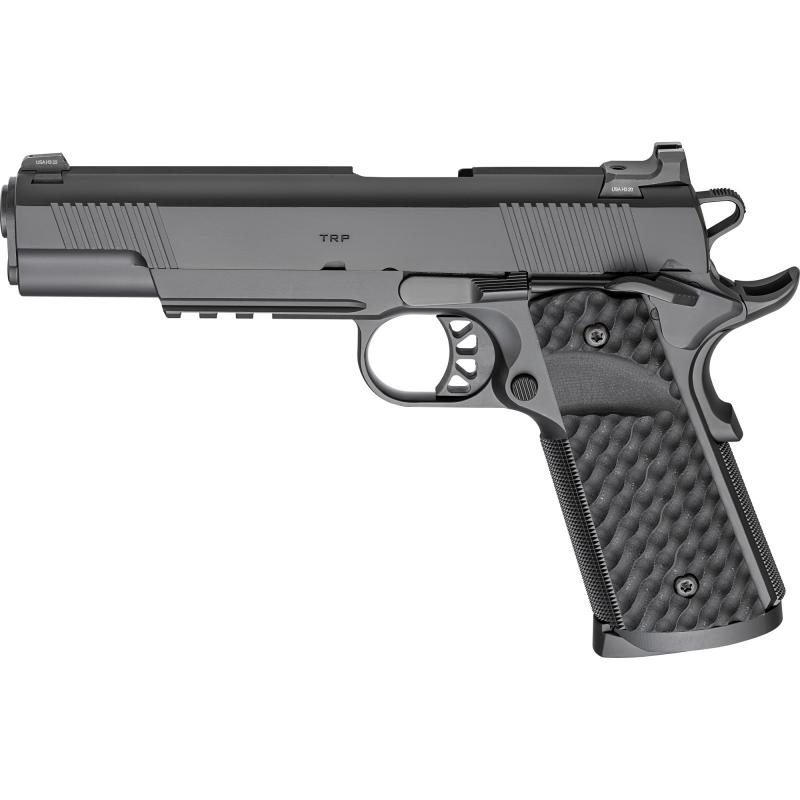 Tactical Response Pistol, Semi-automatic, 1911, Metal Frame Pistol, Full Size, 45 ACP, 5" Match Grade Barrel, Cerakote Finish, Black, VZ Grips Hydra G10 Grips, Tactical Rack 3-Dot Tritium Night Sights, 8 Rounds, 3 Rounds PC9125LR