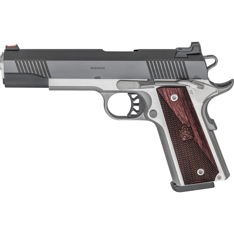 Ronin Operator, Semi-automatic, 1911, Full Size, 45 ACP, 5", Steel, Blued, 8Rd, Stainless, Fiber Optic Front Sight Tactical Rack White Dot Rear PX9120L