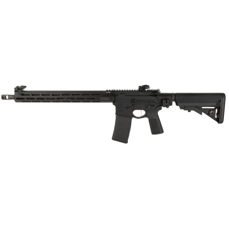 SAINT Victor LAW Tactical Folder, Semi-Automatic Rifle, AR-15, 223 Remington/5.56 NATO, 16" CMV Melonite Barrel, 1:8 Twist, SA Muzzle Brake, Mid-Length Gas System, Low-Profile Pinned Gas Block, Type III Hardcoat Anodized Finish, Black, B5 Systems Enhance
