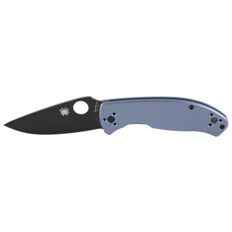 Tenacious, Folding Knife, 3.35" Drop Point Blade,  8Cr13MoV Blade Steel, 7.74" Overall Length, R.I.L. Lock, Black Oxide Finish, Black Blade, Blue Titanium Handle C122TIBLBKP