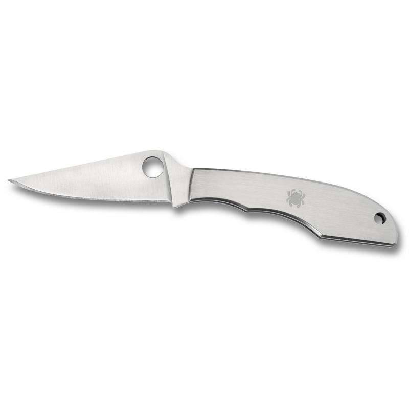 Grasshopper, 2.313" Folding Knife, Clip Point, Plain Edge, 8Cr13MoV/Satin, Stainless, Oval Thumb Hole C138P