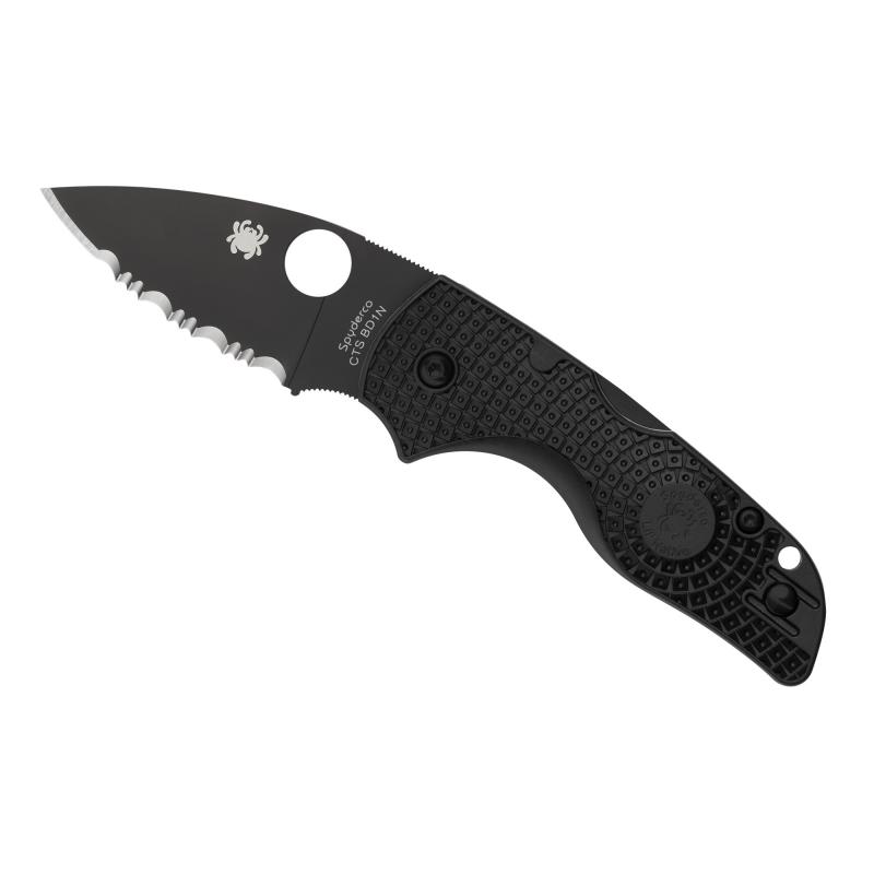 Lil Native Lightweight, Folding Knife, Spyderedge Serrations, Black FRN Handle, Matte Finish, Black, 2.43" Blade Length, CTS BD1N Steel C230SBBK