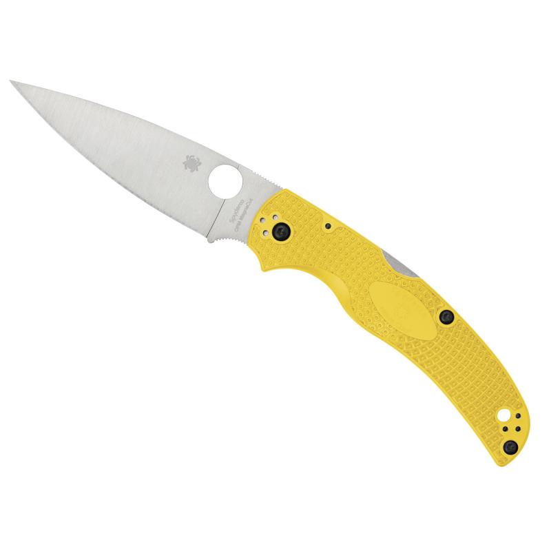 Native Chief Lightweight Salt, Folding Knife, Plain Edge, Yellow FRN Handle, Satin Finish, Silver, 4.02" Blade Length, CPM Magnacut Steel C244PYL