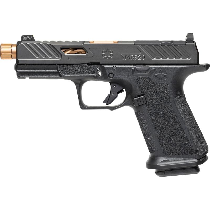 MR920 ELITE| 9x19mm, 4inch Bronze Spirlar Flute Barrel, Non Threaded, 2 10rd Mags, Tritium Front Sights, Optic ready, Massachusetts Compliant