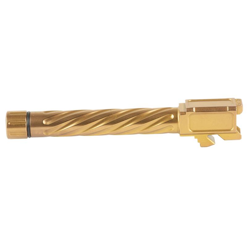 Match Grade, 5" Threaded Barrel, Spiral Fluted, 9MM, Fits Shadow Systems DR Models, Titanium Carbo-Nitride Finish, Bronze SG9CL-00-03TSPL-BRZ