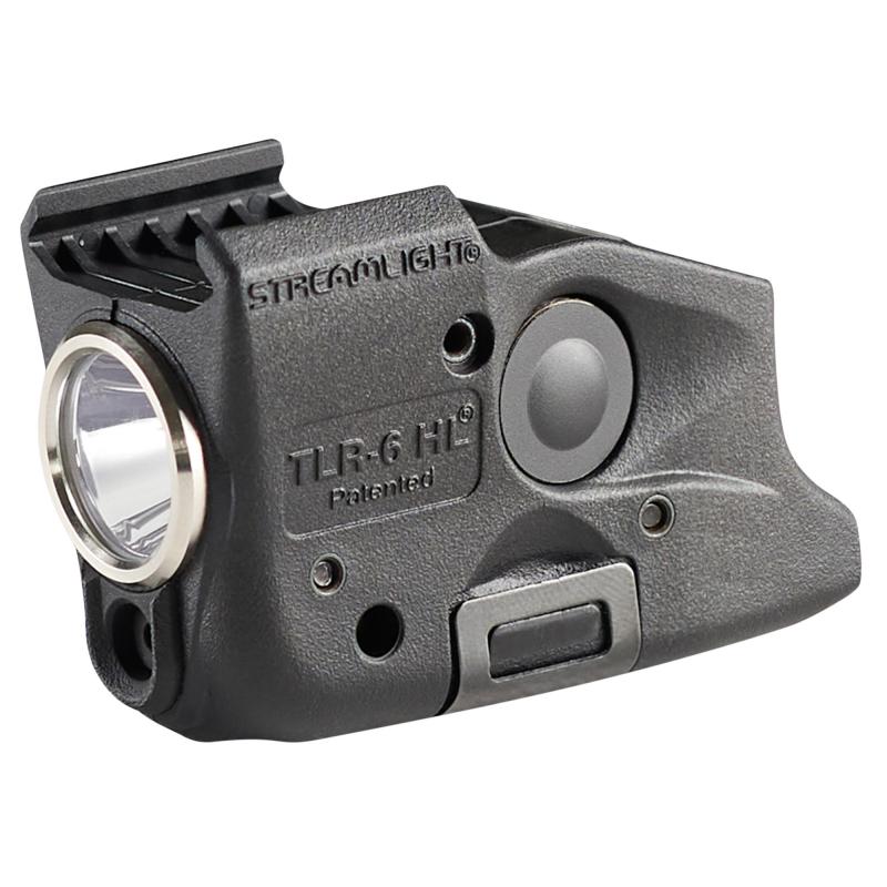 TLR-6 HL, Tac Light with Red Laser, For Glock 17,19,23,22, 300 Lumens, Matte Finish, Black, Includes Three SLB2 Batteries with USB-C Charging Case 69343