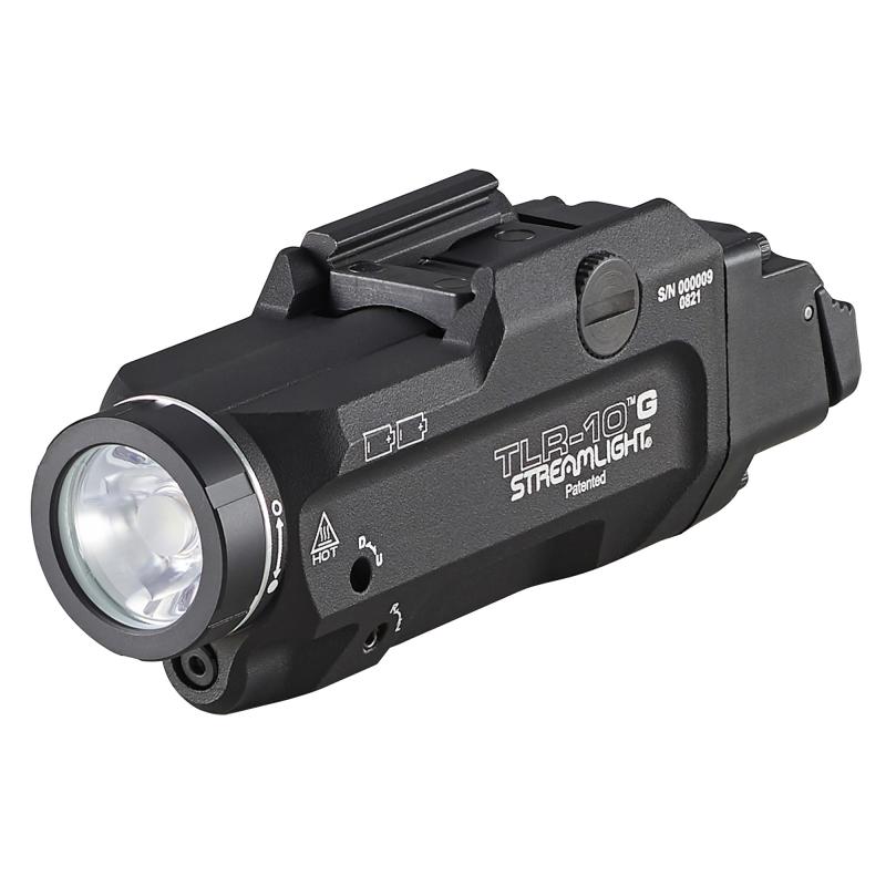 Streamlight TLR-10 G Flex, Weaponlight, Includes HiLoSwitch And 2X CR123A Batteries, Black, Anodized Finish 69473