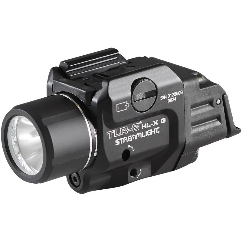 TLR-8 HL-X, Weaponlight with Green Laser, 1,000 Lumens, Black, Includes High/Low Paddle Switches, Key Kit, Multi-Tool, (1) SL-B9 Rechargeable Battery Pack, and USB-C Cord 69475