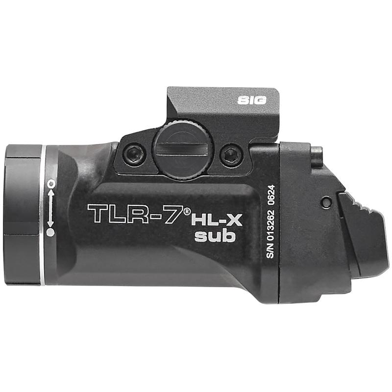 TLR-7 HL-X Sub, Weaponlight, Fits Sig P365XL, 1,000 Lumens with SL-B9 Battery, 30 Minute Run Time, Matte Finish, Black with Silver Ring 69504