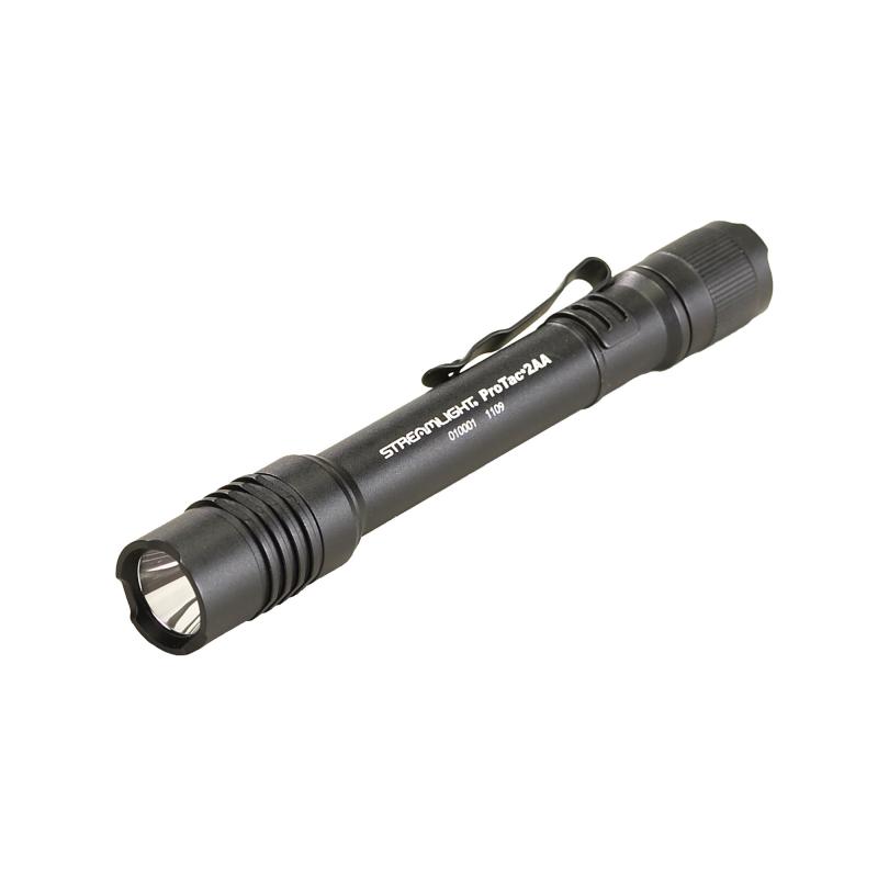 ProTac 2AA LED Professional Tactical Light With Holster 155 Lumens Black