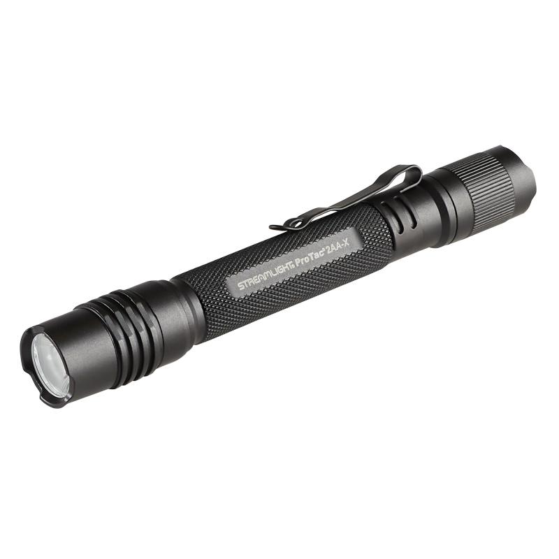 ProTac 2AA-X USB, 550 Lumens, 2.25 Hour Runtime, Multi-Fuel, Black, Includes USB-C Rechargeable Battery Pack, USB Charging Cord, Nylon Holster 88135