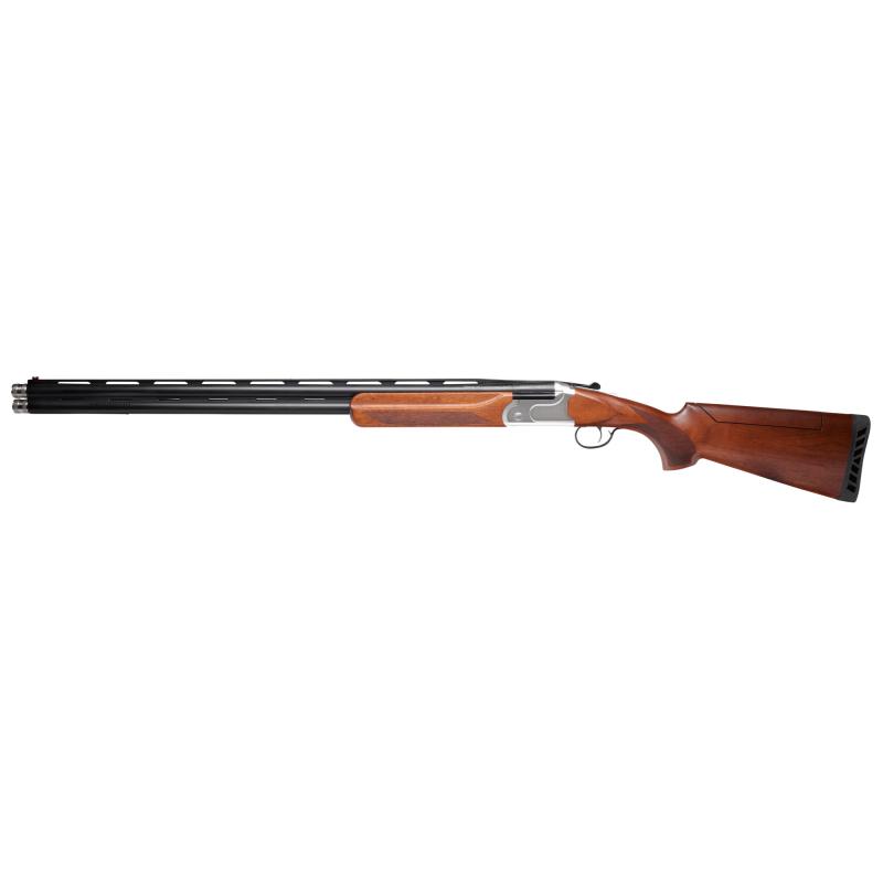 555 Sport, Over/Under Shotgun, 20 Gauge, 3" Chamber, 26" Ported Barrel, Matte Finish, Black, Turkish Walnut Stock and Foreend, Fiber Optic Front Sight, Aluminum Alloy Silver Receiver, 2 Rounds, Includes 5 Extended Choke Tubes - F,IM,M,IC,C 18880