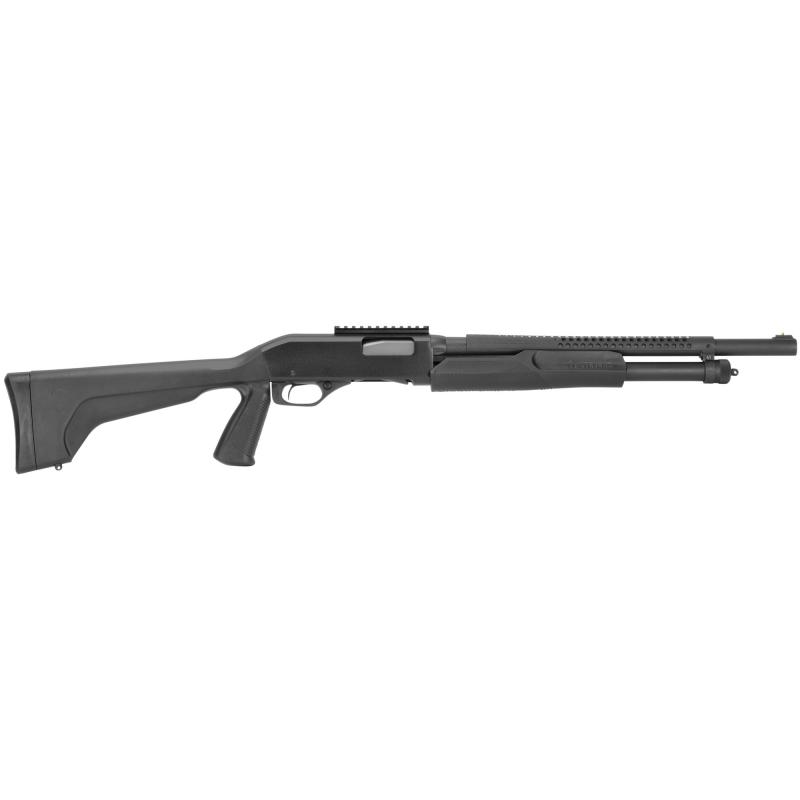 Stevens 320 Security Pump 12 Gauge 3 Inch Chamber 18.5 Inch Barrel Blue Finish Bead Sight Black Synthetic Stock With Pistol Grip 1-Piece Rail and Heat Shield 5 Round