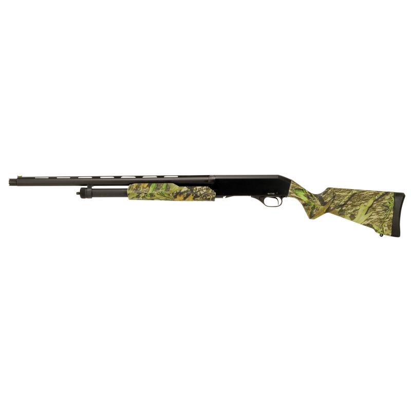 Stevens 320 Field Turkey 12 Gauge 3 Inch Chamber 22 Inch Barrel Matte Blue Finish Green Fiber Optic Front Sight Synthetic Stock Mossy Oak Obsession Camouflage Finish 5 Round