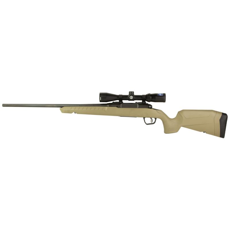 Axis II XP, Bolt Action Rifle, 6.5 Creedmoor, 22" Sporter Contour Barrel, Matte Finish, Black, Flat Dark Earth Polymer Stock, 1 Magazine, 4 Rounds, Includes 3-9x40 Scope 32163