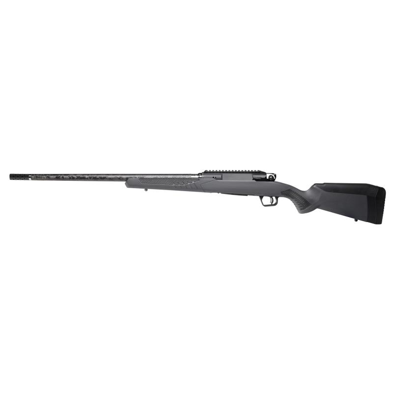 Impulse Mountain Hunter, Straight Pull Bolt Action Rifle, 300 PRC, 24" Proof Threaded Barrel, 5/8x24 Thread Pitch, Gray Synthetic Stock, Matte Finish, Black, Right Hand, Includes 20 MOA 1 Piece Rail, Muzzle Break, 2 Rounds, (1) Flush Fit Magazine 57903