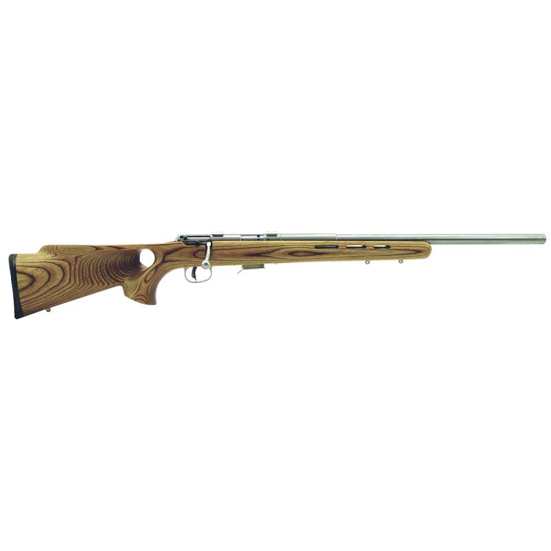 Model 93R17 BTVS .17 HMR 21 Inch Barrel Stainless Steel Finish Laminated Thumbhole Stock AccuTrigger 5 Round