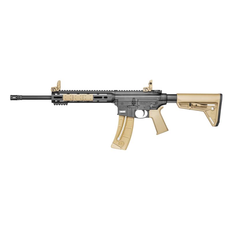 M&P 15-22 Sport MOE SL .22 Long Rifle 16.5 Inch Barrel Folding MBUS Sights Flat Dark Earth Finish 25 Round