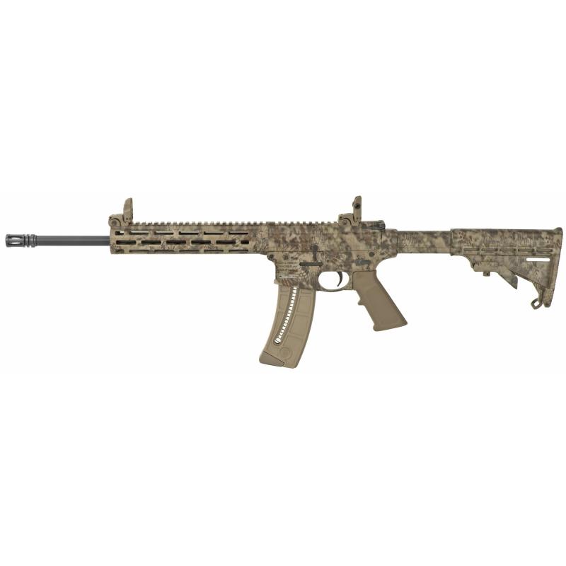 M&P 15-22 Sport .22 Long Rifle 16.5 Inch Barrel Folding MBUS Sights Kryptek Highlander Finish 25 Round