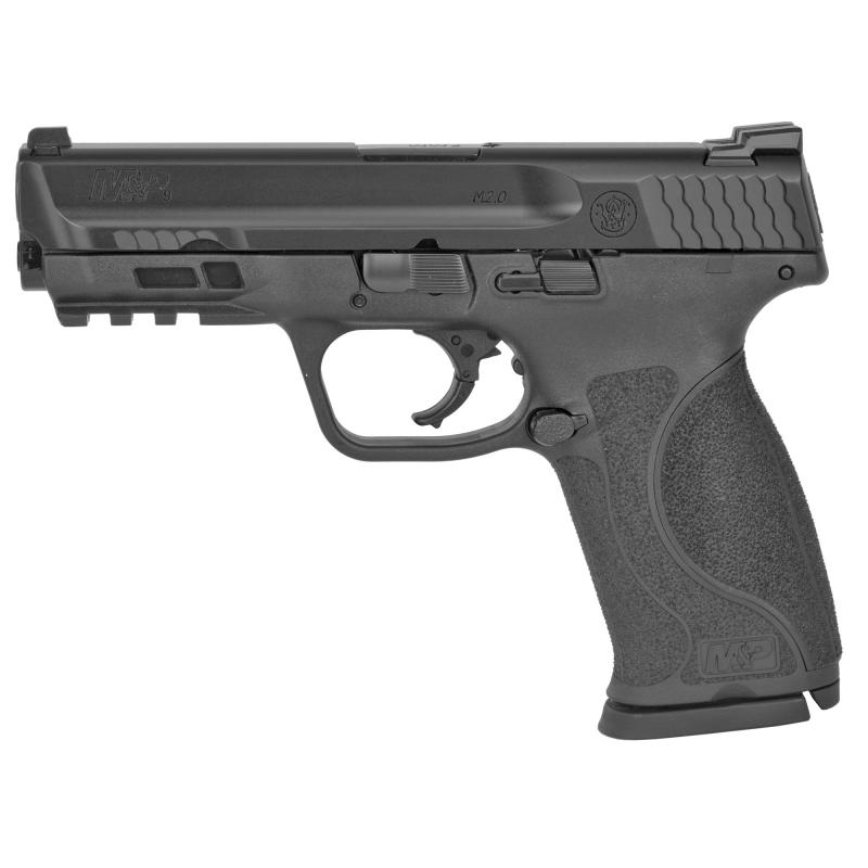 M&P 2.0, Full Size, Striker Fired, 9MM, 4.25" Barrel, Polymer Frame, Black Finish, 10rd, 3 Mags, Fixed Sights, No Magazine Safety, Carry & Range Kit that includes Caldwell Tac Ops Holster and Double Magazine pouch, Uplula Pistol Magazine Loader 12487