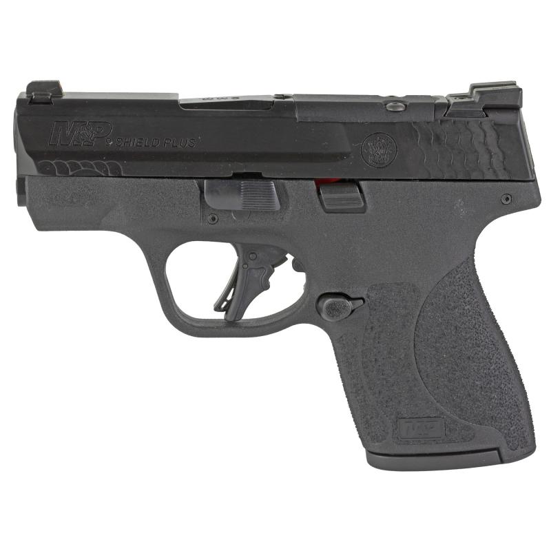 M&P9 Shield Plus OR, Striker Fired, Semi-automatic, Polymer Frame Pistol, Micro Compact, 9MM, 3.1" Barrel, Armornite Finish, Black, Tritium Night Sights, Optics Ready, No Thumb Safety, 10 Rounds, 2 Magazines 13558