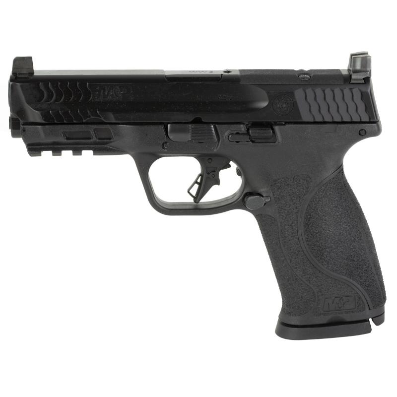 M&P 2.0 Full Size Optics Ready | 9mm, 4.25" Barrel, Black Armornite Finish, Optic Height Sights, No Manual Safety, Flat Face Trigger, 17 Rounds, 2 Magazines 13564