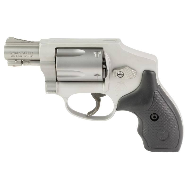 Model 642, Double Action Only, Metal Frame Revolver, J-Frame, 38 Special +P, 1.875" Barrel, Aluminum Alloy, Matte Finish, Silver, Rubber Grip, Fixed Sights, 5 Rounds, No Internal Lock, Bundle Comes With S&W Branded Discreet Portfolio, M&P Delta Force Fla