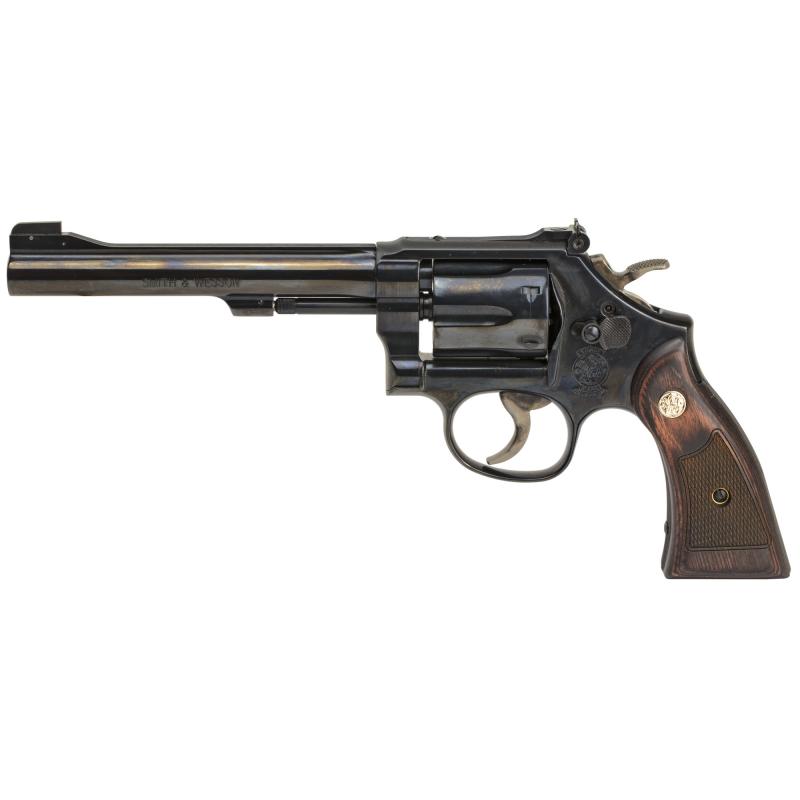 Model 17 Masterpiece Classic .22 Long Rifle Single Action/Double Action 6 Inch Barrel Bright Blued Finish Checkered Square Butt Grip 6 Rounds