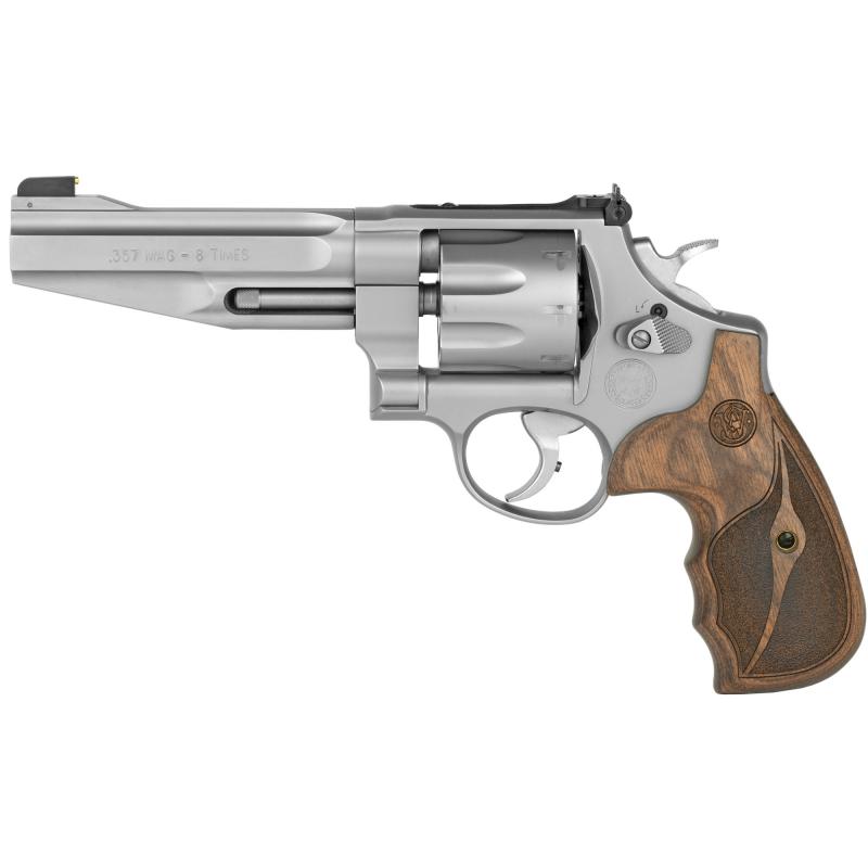 Model 627 Performance Center .357 Magnum/.38 S&W Special +P 5 Inch Barrel Matte Stainless Finish Gold Bead Front Sight 8 Round