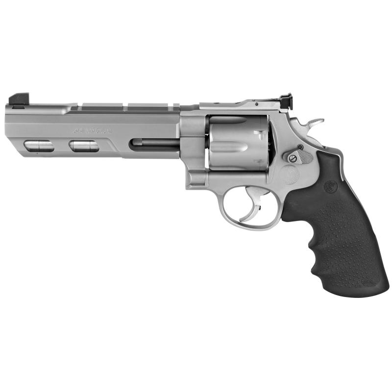 Model 629 Competitor .44 Magnum/.44 S&W Special 6 Inch Weighted Stainless Steel Barrel Glassbead Finish Adjustable Sights Hogue Grip 6 Round