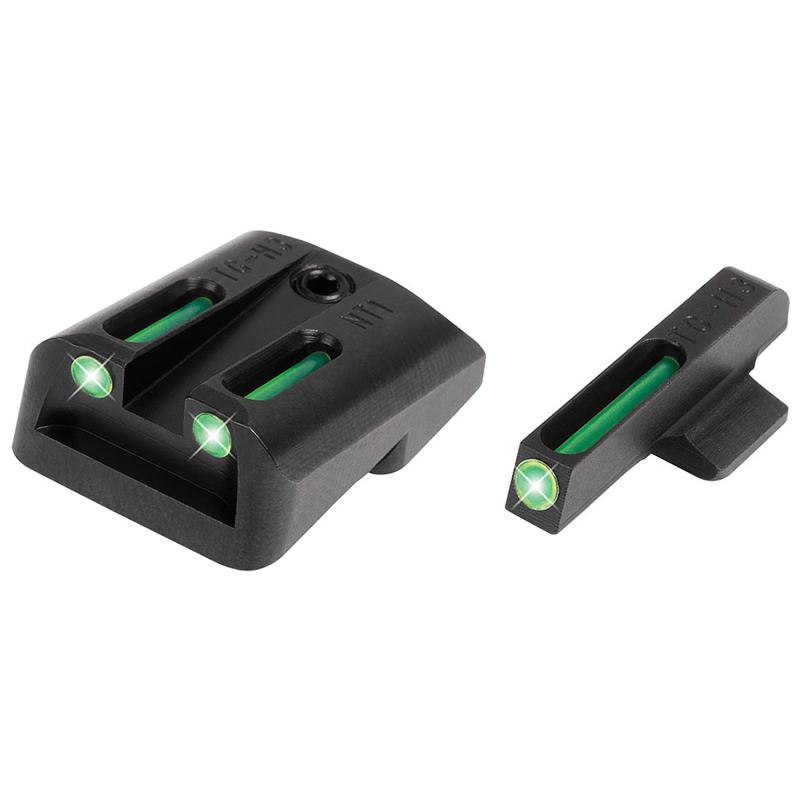 Tritium Fiber Optic Brite-Site Handgun Novak LoMount Sight For1911 Government 5 Inch .45ACP Cut .260 Front/.450 Rear