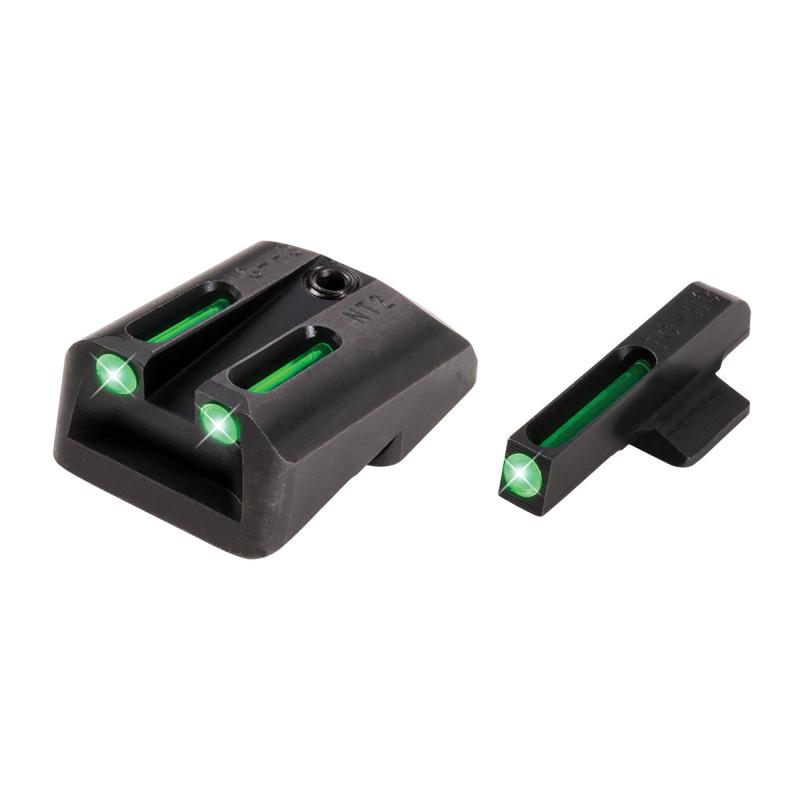 Tritium Fiber Optic Brite-Site Handgun Novak LoMount Sight For1911 3 Inch Officers and 4.25 Inch Commander .45ACP Cut .260 Front/.500 Rear