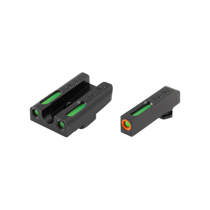 Brite-Site TFX Pro, Sight, Fits Glock 42 and 43, Tritium/Fiber-Optic, Day/Night Sight, 24/7 Brightness, Orange Ring on Front Sight TG13GL3PC