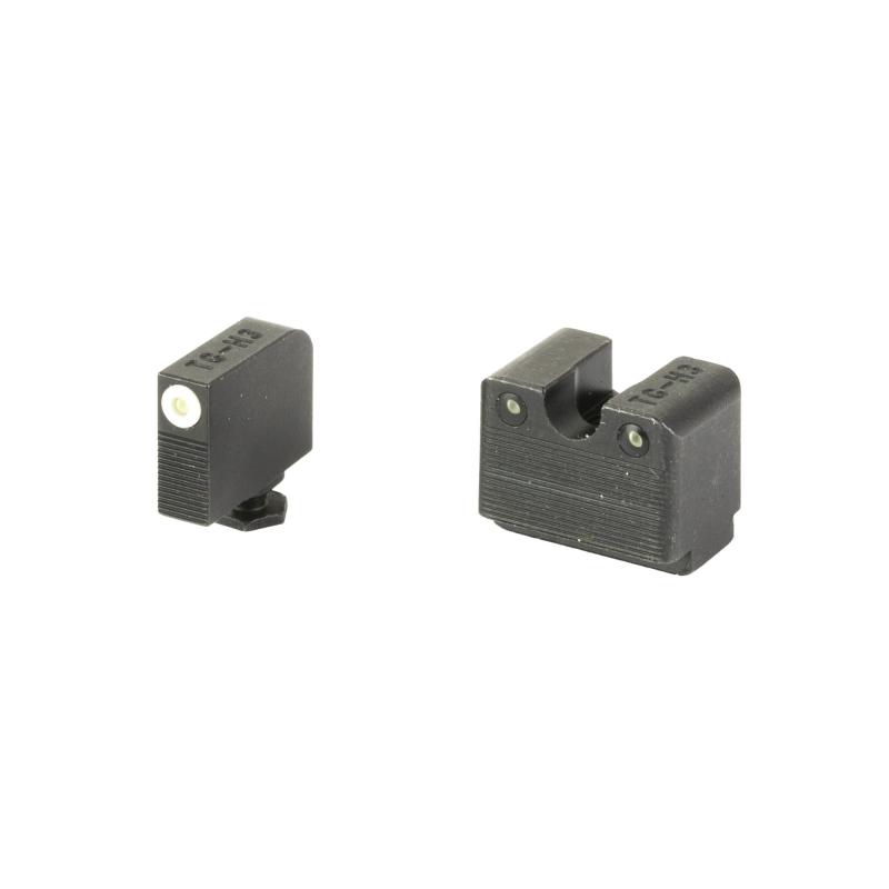 Tritium Pro, Sight Set, For Glock 42/43/43X MOS, Green Tritium, White Ring on Front Sight TG-TG231G3MW