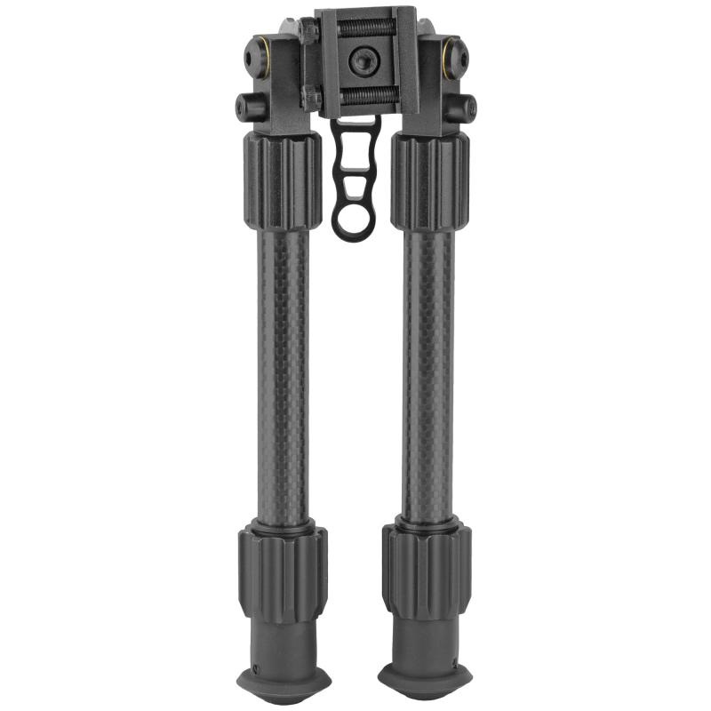 Tac-Pod Carbon Pro Bi-Pod, Carbon Fiber and Aluminum Construction W/ Rubber Feet, Pivoting Base and Rotating Design Allows for Ease Shooting Angle Adjustment, 9-13 Inch Leg Length, Picatinny Rail Mount TG8903L